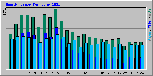 Hourly usage for June 2021